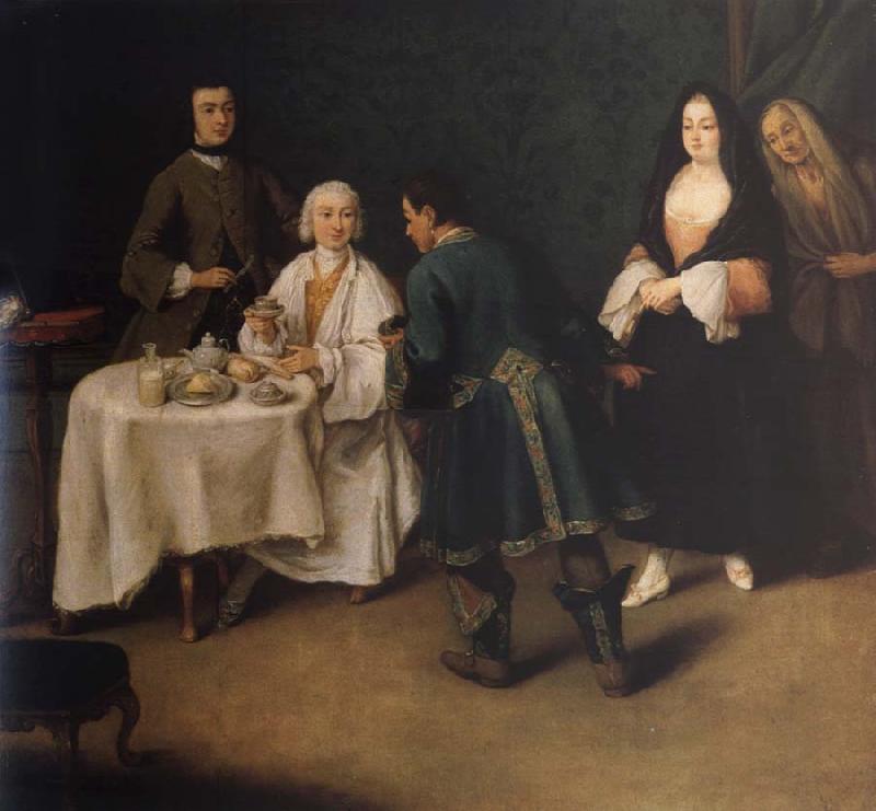 Pietro Longhi The visit in the lord oil painting image
